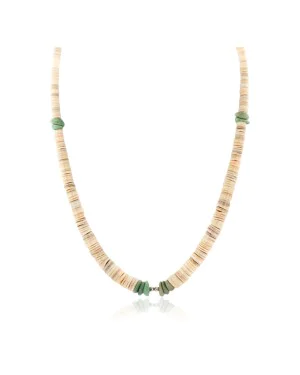 Certified Authentic Navajo .925 Sterling Silver Natural Turquoise Graduated Melon Shell Native American Necklace 15801-13 Certified Authentic Navajo .925 Sterling Silver Natural Turquoise Graduated Melon Shell Native American Necklace 15801-13