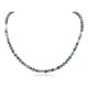 Navajo .925 Sterling Silver Natural Turquoise Green Agate Necklace 750119-19