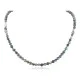 Navajo .925 Sterling Silver Natural Turquoise Green Agate Necklace 750119-19