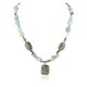 Certified Authentic Navajo .925 Sterling Silver Natural Turquoise Green Jasper Jade Native American Necklace 15432-54