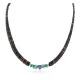 Certified Authentic Navajo .925 Sterling Silver Natural Turquoise Heishi Amethyst Native American Necklace 25285-2 Certified Authentic Navajo .925 Sterling Silver Natural Turquoise Heishi Amethyst Native American Necklace 25285-2