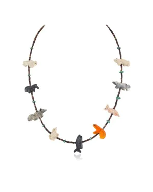 Certified Authentic Navajo .925 Sterling Silver Natural Turquoise Heishi Multicolor Stones Native American Necklace 16084-4 Certified Authentic Navajo .925 Sterling Silver Natural Turquoise Heishi Multicolor Stones Native American Necklace 16084-4