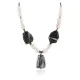 Navajo .925 Sterling Silver Natural Turquoise Hematite Snowflake Stone and Pink Quartz Necklace NB160122230024 Navajo .925 Sterling Silver Natural Turquoise Hematite Snowflake Stone and Pink Quartz Necklace NB160122230024