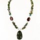 Certified Authentic Navajo .925 Sterling Silver Natural Turquoise Jade Native American Necklace 15215-38 Certified Authentic Navajo .925 Sterling Silver Natural Turquoise Jade Native American Necklace 15215-38