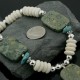 Certified Authentic Navajo .925 Sterling Silver Natural Turquoise Jasper Agate Disk Native American Necklace 15215-23