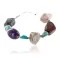 Certified Authentic Navajo .925 Sterling Silver Natural Turquoise, Jasper and Agate Native American Bracelet 371000092097