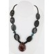 Navajo .925 Sterling Silver Natural Turquoise Jasper Native American Necklace 15813-8 Navajo .925 Sterling Silver Natural Turquoise Jasper Native American Necklace 15813-8