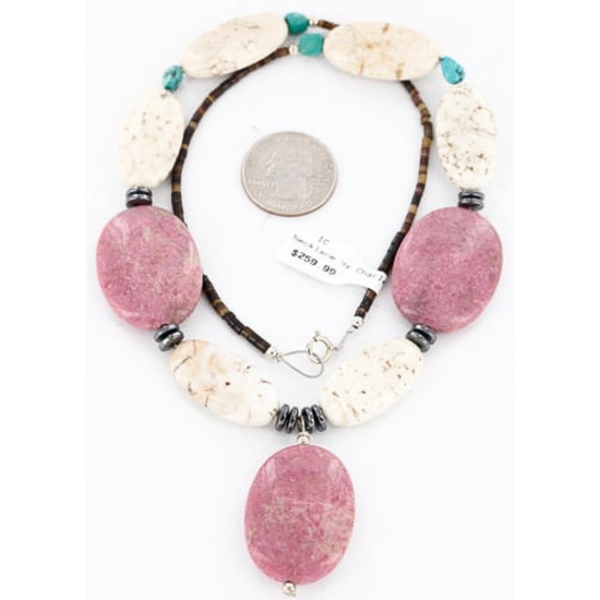 Certified Authentic Navajo .925 Sterling Silver Natural Turquoise Jasper Native American Necklace 371026891750 Certified Authentic Navajo .925 Sterling Silver Natural Turquoise Jasper Native American Necklace 371026891750