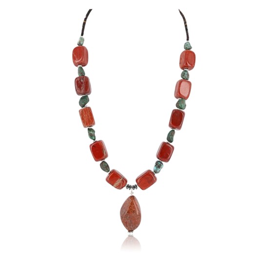 Certified Authentic Navajo .925 Sterling Silver Natural Turquoise Jasper Native American Necklace 390794816080 Certified Authentic Navajo .925 Sterling Silver Natural Turquoise Jasper Native American Necklace 390794816080