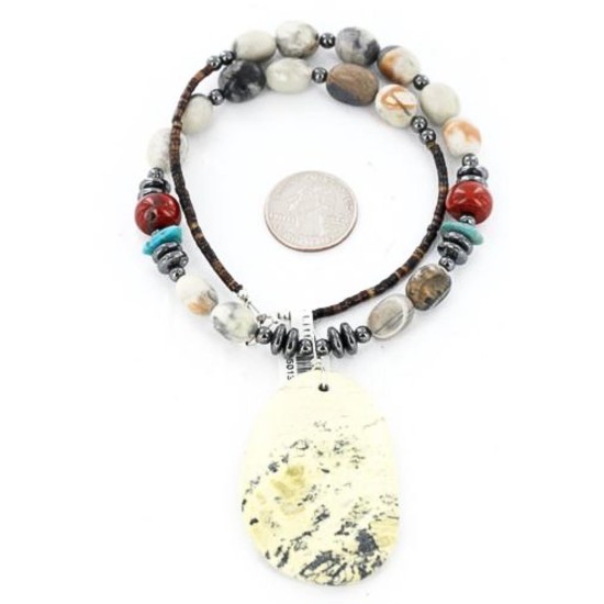Certified Authentic Navajo .925 Sterling Silver Natural Turquoise Jasper Native American Necklace 390827530155 Certified Authentic Navajo .925 Sterling Silver Natural Turquoise Jasper Native American Necklace 390827530155