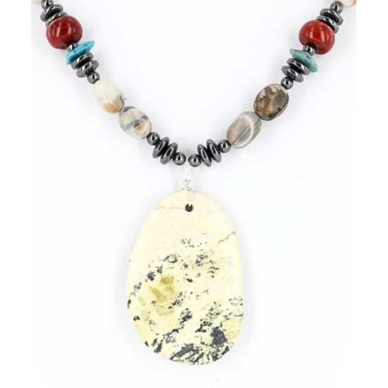 Certified Authentic Navajo .925 Sterling Silver Natural Turquoise Jasper Native American Necklace 390827530155 Certified Authentic Navajo .925 Sterling Silver Natural Turquoise Jasper Native American Necklace 390827530155