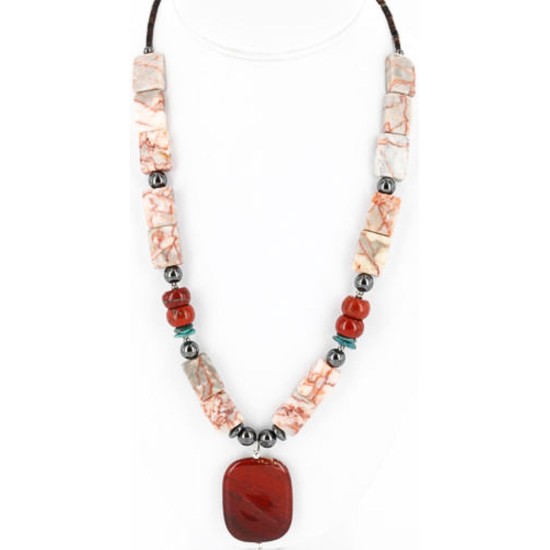 Certified Authentic Navajo .925 Sterling Silver Natural Turquoise Jasper Native American Necklace 391106079715 Certified Authentic Navajo .925 Sterling Silver Natural Turquoise Jasper Native American Necklace 391106079715