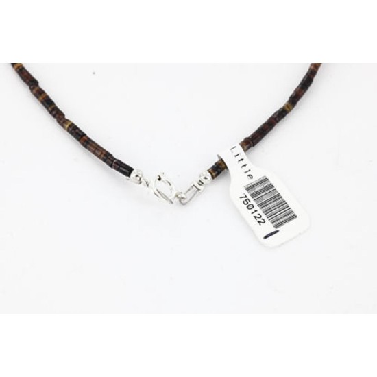 Certified Authentic Navajo .925 Sterling Silver Natural Turquoise Jasper Native American Necklace 750122-1 Certified Authentic Navajo .925 Sterling Silver Natural Turquoise Jasper Native American Necklace 750122-1
