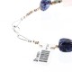 Certified Authentic Navajo .925 Sterling Silver Natural Turquoise Lapis Agate Native American Bracelet 371001562045
