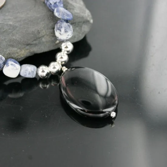 Certified Authentic Navajo .925 Sterling Silver Natural Turquoise Lapis Native American Necklace 370967577439