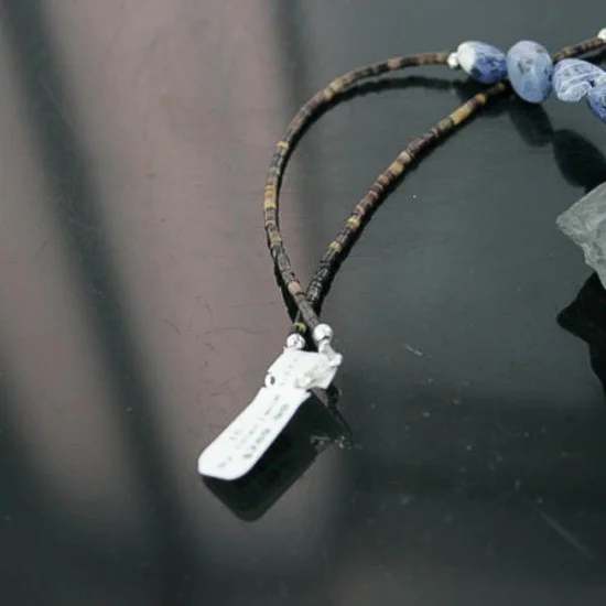 Certified Authentic Navajo .925 Sterling Silver Natural Turquoise Lapis Native American Necklace 370967577439