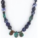 Certified Authentic Navajo .925 Sterling Silver Natural Turquoise LAPIS Native American Necklace 371024467618