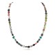 Certified Authentic Navajo .925 Sterling Silver Natural Turquoise Multicolor Chain Native American Necklace 14905-2