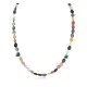 Navajo .925 Sterling Silver Natural Turquoise Multicolor Jasper Necklace 14905-7