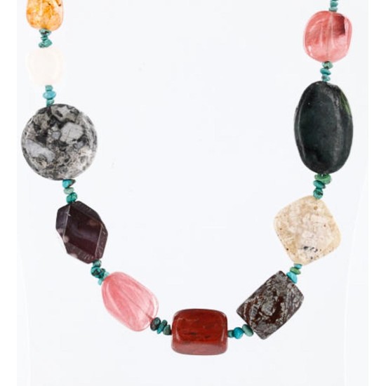 Certified Authentic Navajo .925 Sterling Silver Natural Turquoise Multicolor Native American Necklace 371006720137 Certified Authentic Navajo .925 Sterling Silver Natural Turquoise Multicolor Native American Necklace 371006720137