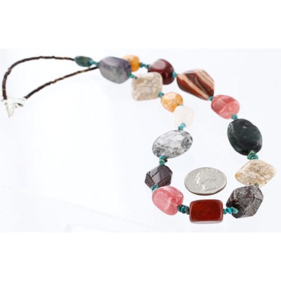 Certified Authentic Navajo .925 Sterling Silver Natural Turquoise Multicolor Native American Necklace 371006720137 Certified Authentic Navajo .925 Sterling Silver Natural Turquoise Multicolor Native American Necklace 371006720137