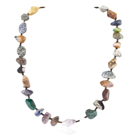 Certified Authentic Navajo .925 Sterling Silver Natural Turquoise Multicolor Native American Necklace 750111-4 Certified Authentic Navajo .925 Sterling Silver Natural Turquoise Multicolor Native American Necklace 750111-4