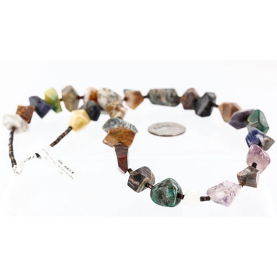 Certified Authentic Navajo .925 Sterling Silver Natural Turquoise Multicolor Native American Necklace 750111-4 Certified Authentic Navajo .925 Sterling Silver Natural Turquoise Multicolor Native American Necklace 750111-4