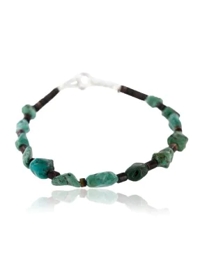 Certified Authentic Navajo .925 Sterling Silver Natural Turquoise Native American Bracelet 390756885883