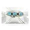Certified Authentic Navajo .925 Sterling Silver Natural Turquoise Native American Buckle 1194-1