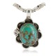 Certified Authentic Navajo .925 Sterling Silver Natural Turquoise Native American Necklace 12908-3
