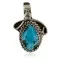 Certified Authentic Navajo .925 Sterling Silver Natural Turquoise Native American Necklace 16088-5