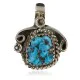 Certified Authentic Navajo .925 Sterling Silver Natural Turquoise Native American Necklace 16088-6