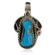 Certified Authentic Navajo .925 Sterling Silver Natural Turquoise Native American Necklace 16088-7