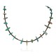 Certified Authentic Navajo .925 Sterling Silver Natural Turquoise Native American Necklace 18192