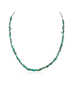 Certified Authentic Navajo .925 Sterling Silver Natural Turquoise Native American Necklace 18261