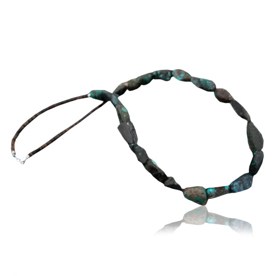 Navajo .925 Sterling Silver Natural Turquoise Necklace 15357-33 Navajo .925 Sterling Silver Natural Turquoise Necklace 15357-33