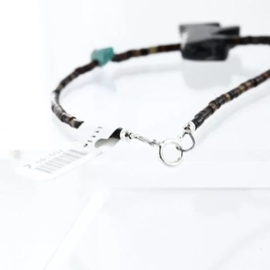 Certified Authentic Navajo .925 Sterling Silver Natural Turquoise Native American Necklace 370999807088 Certified Authentic Navajo .925 Sterling Silver Natural Turquoise Native American Necklace 370999807088