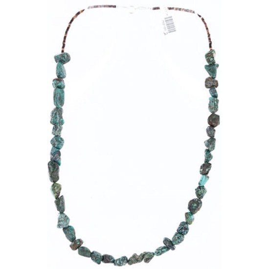 Navajo .925 Sterling Silver Natural Turquoise Native American Necklace 750109-02 Navajo .925 Sterling Silver Natural Turquoise Native American Necklace 750109-02