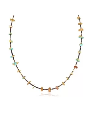 Certified Authentic Navajo .925 Sterling Silver Natural  Turquoise Native American Necklace 371036805855