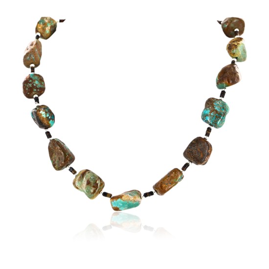Certified Authentic Navajo .925 Sterling Silver Natural Turquoise Native American Necklace 790105-1 Certified Authentic Navajo .925 Sterling Silver Natural Turquoise Native American Necklace 790105-1