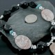 Navajo .925 Sterling Silver Natural Turquoise Onyx Native American Necklace 15215-19 Navajo .925 Sterling Silver Natural Turquoise Onyx Native American Necklace 15215-19