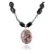 Certified Authentic Navajo .925 Sterling Silver Natural Turquoise Onyx Native American Necklace 15838-5