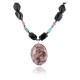 Navajo .925 Sterling Silver Turquoise Onyx Necklace 15838-5