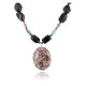 Certified Authentic Navajo .925 Sterling Silver Natural Turquoise Onyx Native American Necklace 15838-5