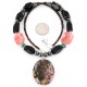 Certified Authentic Navajo .925 Sterling Silver Natural Turquoise Onyx Native American Necklace 371060605007 Certified Authentic Navajo .925 Sterling Silver Natural Turquoise Onyx Native American Necklace 371060605007