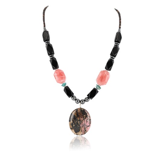 Certified Authentic Navajo .925 Sterling Silver Natural Turquoise Onyx Native American Necklace 371060605007 Certified Authentic Navajo .925 Sterling Silver Natural Turquoise Onyx Native American Necklace 371060605007