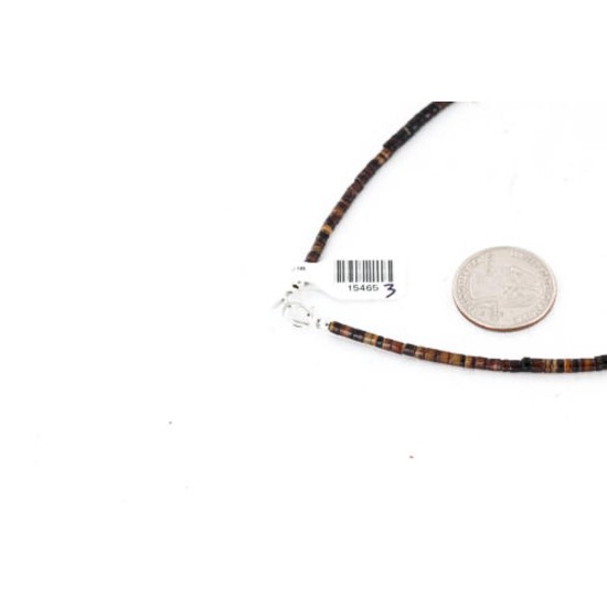 Certified Authentic Navajo .925 Sterling Silver Natural Turquoise Onyx Native American Necklace 371060605007 Certified Authentic Navajo .925 Sterling Silver Natural Turquoise Onyx Native American Necklace 371060605007