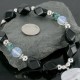Certified Authentic Navajo .925 Sterling Silver Natural Turquoise Onyx Quartz Native American Necklace 15632-46