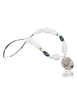 Certified Authentic Navajo .925 Sterling Silver Natural Turquoise Onyx Quartz Native American Necklace 370957441943