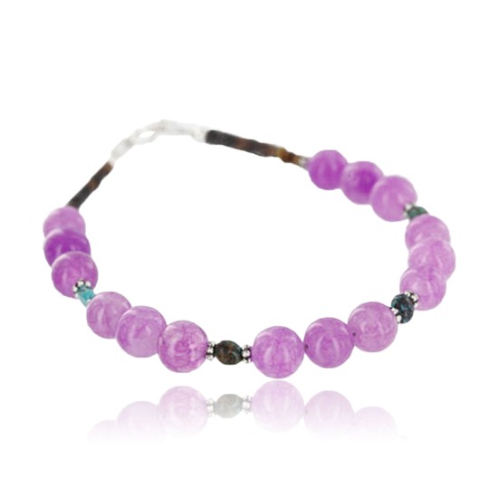 Certified Authentic Navajo .925 Sterling Silver Natural Turquoise Purple Agate Native American Bracelet 370989751703 Certified Authentic Navajo .925 Sterling Silver Natural Turquoise Purple Agate Native American Bracelet 370989751703